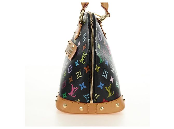 LOUIS VUITTON Monogram Multicolor Alma Hand Bag Black M92646 LV - vista 3