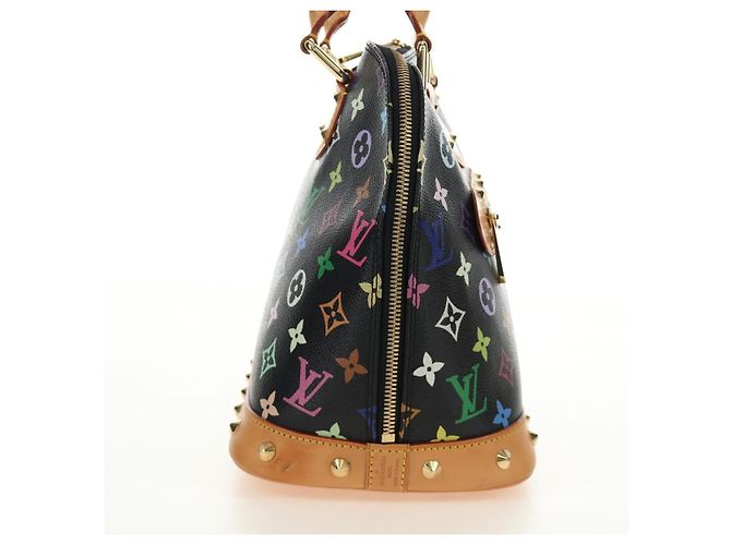 LOUIS VUITTON Monogram Multicolor Alma Hand Bag Black M92646 LV - vista 4