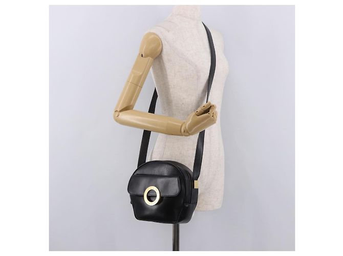 Céline CELINE Circle Shoulder Bag Leather Black Gold - vista 21