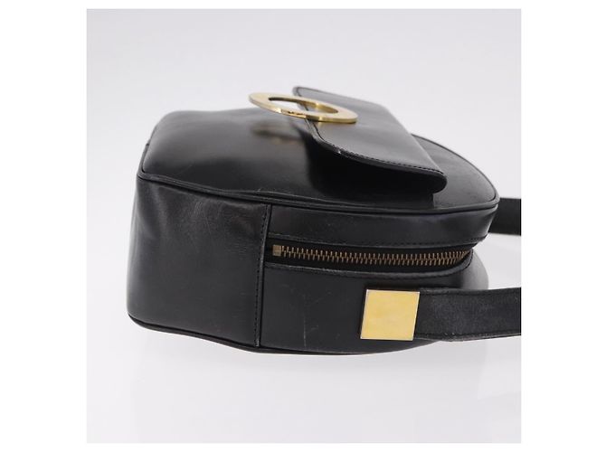 Céline CELINE Circle Shoulder Bag Leather Black Gold - vista 3