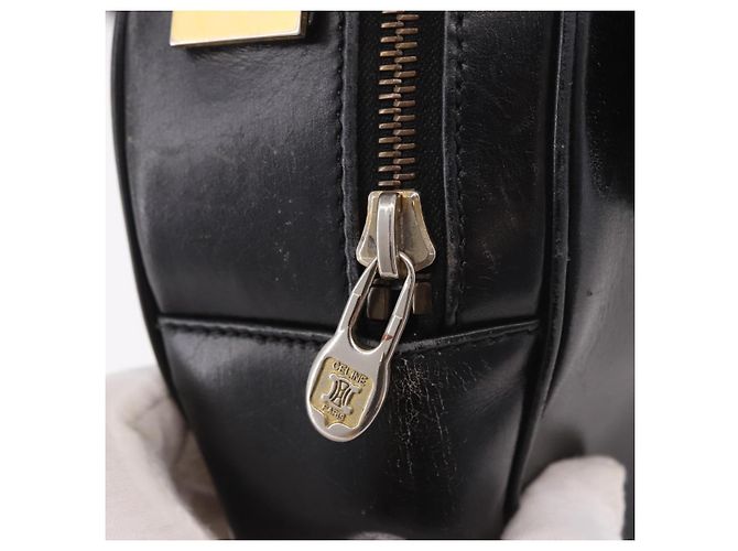 Céline CELINE Circle Shoulder Bag Leather Black Gold - vista 9