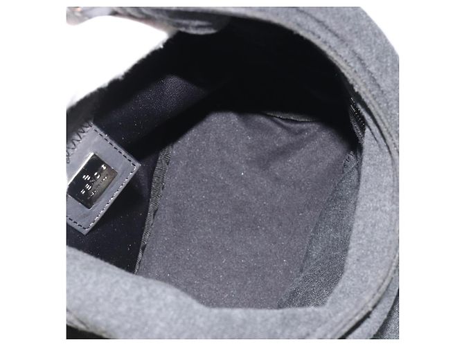 FENDI Mamma Baguette Hand Bag cotton Gray Silver - vista 10