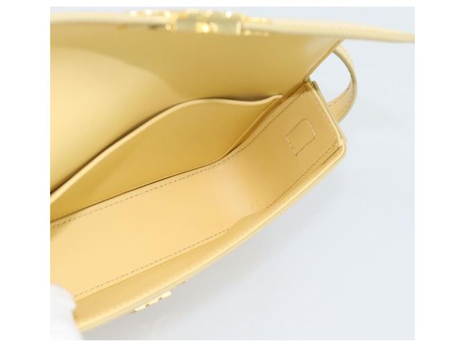 Céline CELINE Triomphe Shoulder Bag Leather Ivory Gold - vista 18