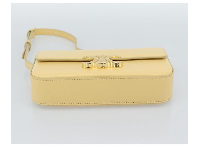 Céline CELINE Triomphe Shoulder Bag Leather Ivory Gold - vista 5
