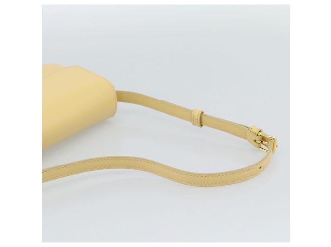 Céline CELINE Triomphe Shoulder Bag Leather Ivory Gold - vista 7