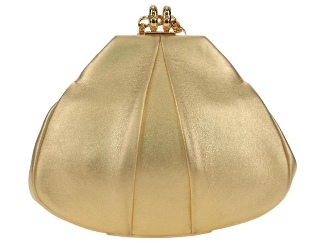 CHANEL Schultertasche mit Kette aus Leder Gold CC - Ansicht 13
