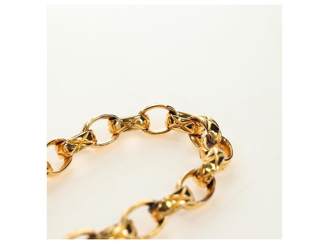 CHANEL Schultertasche mit Kette aus Leder Gold CC - Ansicht 14