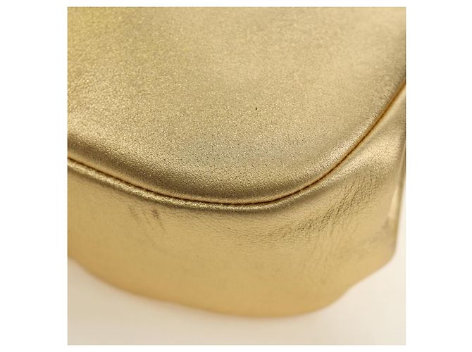 CHANEL Schultertasche mit Kette aus Leder Gold CC - Ansicht 16