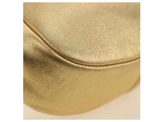 CHANEL Schultertasche mit Kette aus Leder Gold CC - Ansicht 17