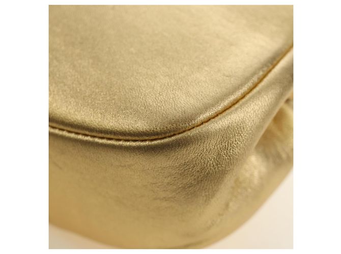CHANEL Schultertasche mit Kette aus Leder Gold CC - Ansicht 18