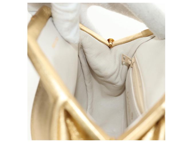 CHANEL Schultertasche mit Kette aus Leder Gold CC - Ansicht 23