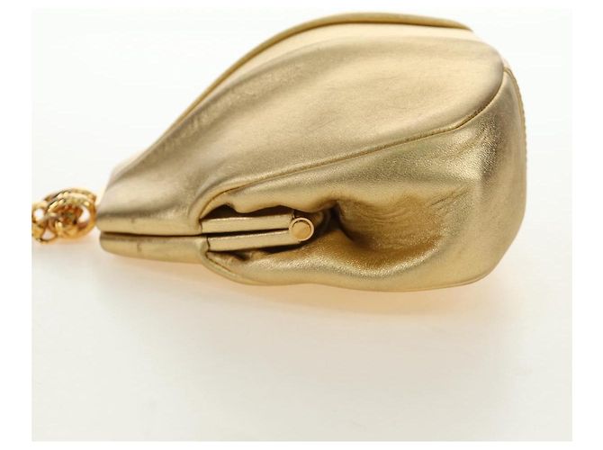 CHANEL Schultertasche mit Kette aus Leder Gold CC - Ansicht 3