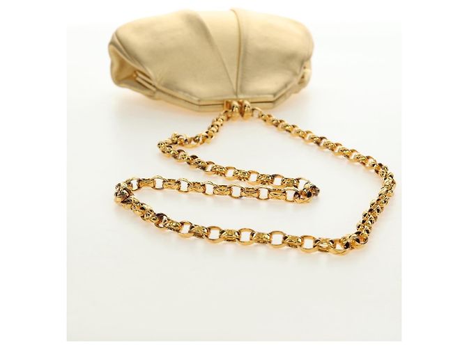 CHANEL Schultertasche mit Kette aus Leder Gold CC - Ansicht 7