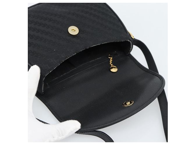GUCCI Shoulder Bag Canvas Leather Black Gold 007 14 0074 - vista 10