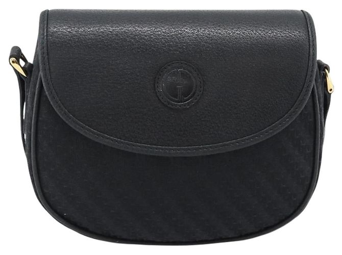 GUCCI Shoulder Bag Canvas Leather Black Gold 007 14 0074 - vista 13