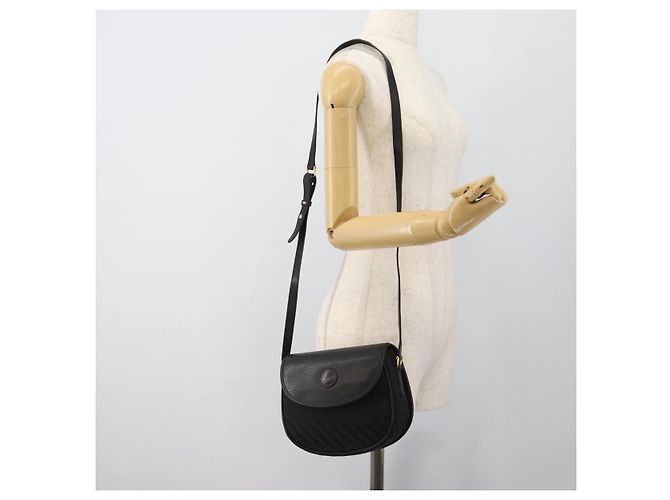 GUCCI Shoulder Bag Canvas Leather Black Gold 007 14 0074 - vista 22