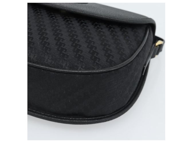 GUCCI Shoulder Bag Canvas Leather Black Gold 007 14 0074 - vista 9