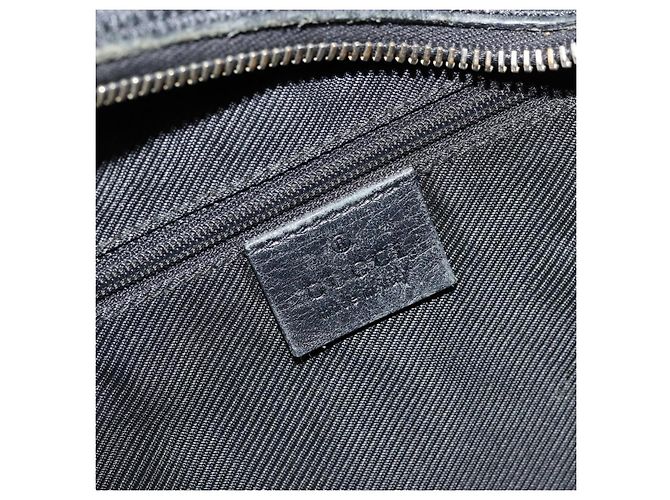 GUCCI GG Canvas Shoulder Bag Black Silver 001 4287 - vista 17