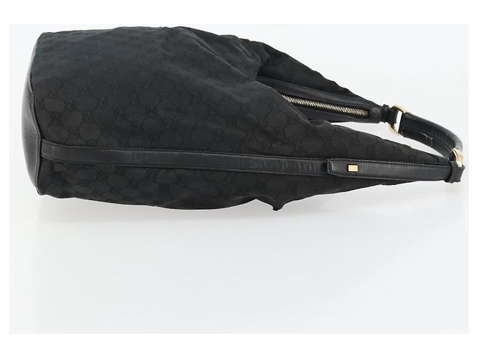 GUCCI GG Canvas Shoulder Bag Black Silver 001 4287 - vista 3