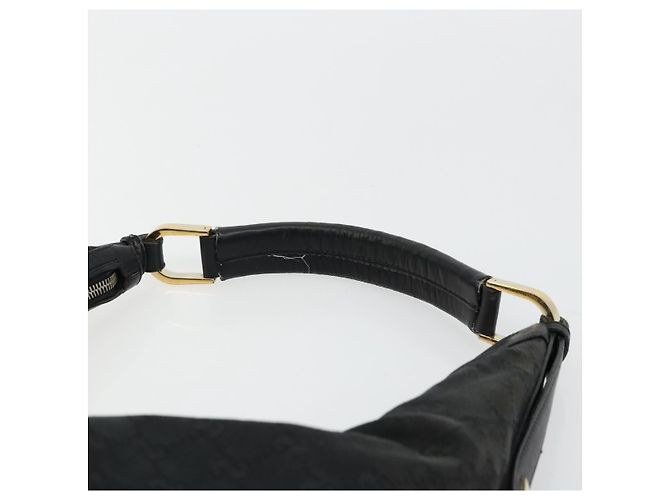 GUCCI GG Canvas Shoulder Bag Black Silver 001 4287 - vista 8