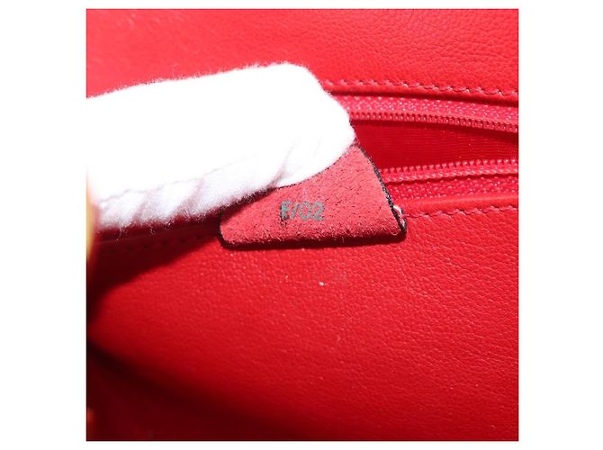 Céline CELINE Circle Hand Bag Leather Red Gold - vista 12