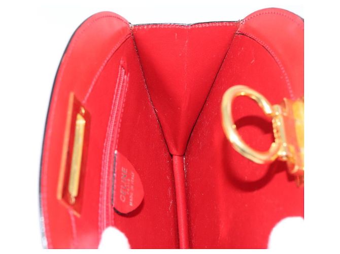 Céline CELINE Circle Hand Bag Leather Red Gold - vista 21