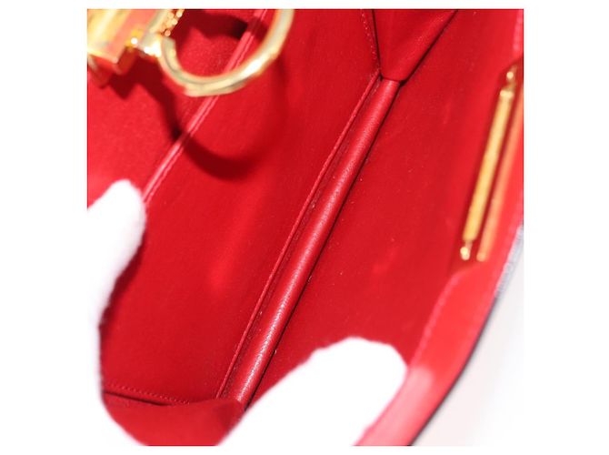 Céline CELINE Circle Hand Bag Leather Red Gold - vista 23