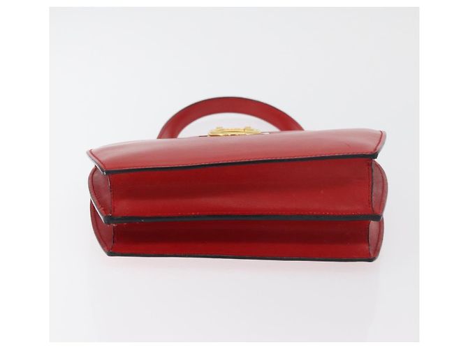 Céline CELINE Circle Hand Bag Leather Red Gold - vista 6