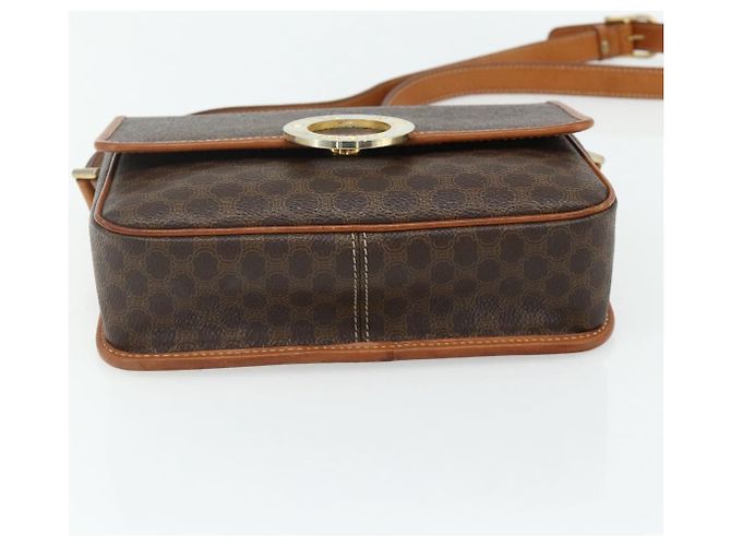 Céline CELINE Macadam Canvas Shoulder Bag PVC Leather Brown Gold - vista 5