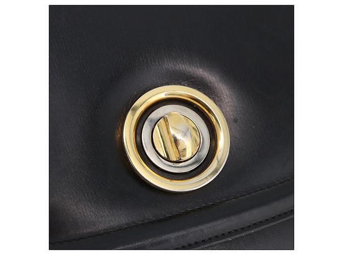GUCCI Shoulder Bag Leather Black Gold - vista 18