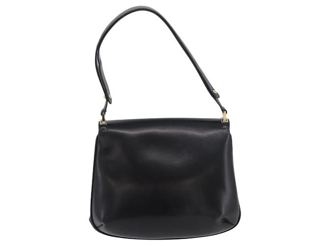 GUCCI Shoulder Bag Leather Black Gold - vista 2