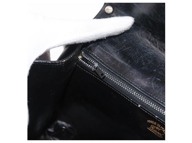 GUCCI Shoulder Bag Leather Black Gold - vista 22