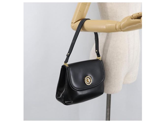 GUCCI Shoulder Bag Leather Black Gold - vista 23