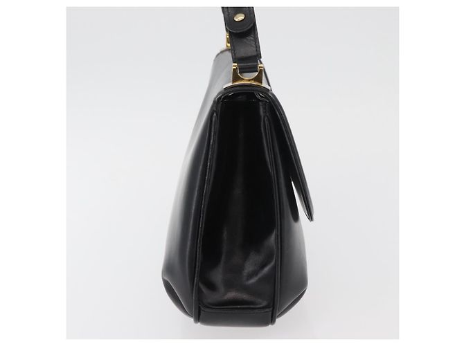 GUCCI Shoulder Bag Leather Black Gold - vista 4