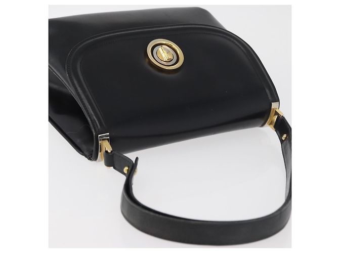 GUCCI Shoulder Bag Leather Black Gold - vista 6