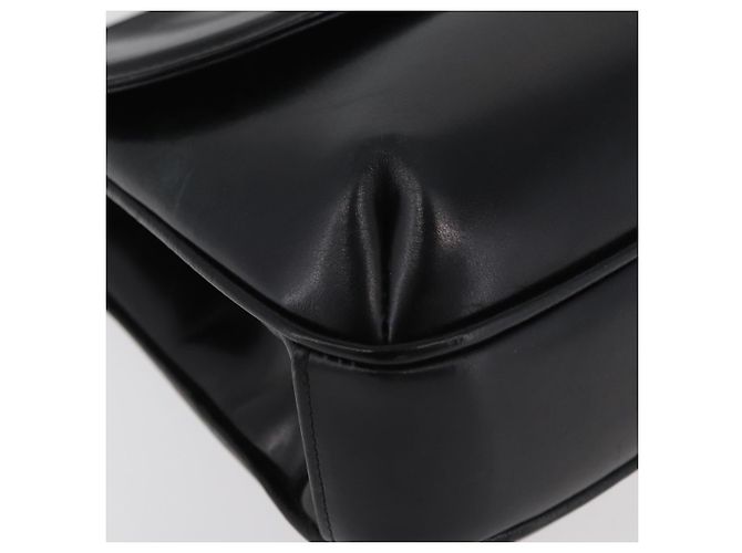 GUCCI Shoulder Bag Leather Black Gold - vista 8