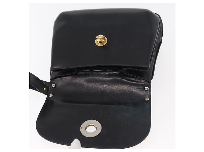 GUCCI Shoulder Bag Leather Black Gold - vista 9