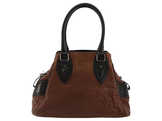 FENDI Enitco Hand Bag Leather Brown Gold - vista 13