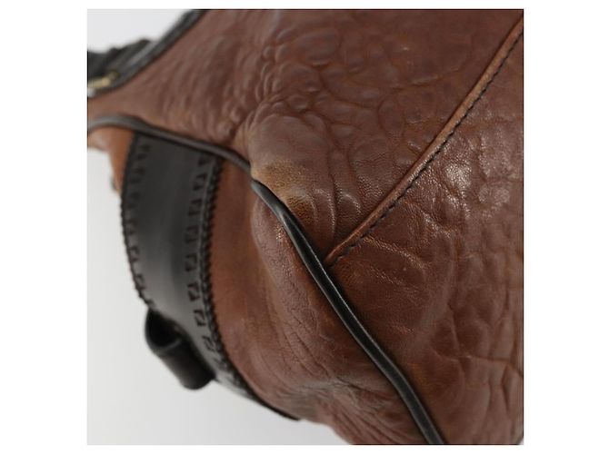 FENDI Enitco Hand Bag Leather Brown Gold - vista 16