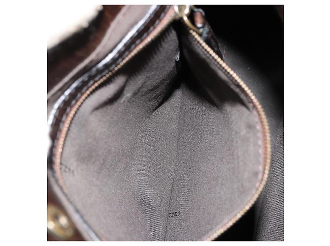 FENDI Enitco Hand Bag Leather Brown Gold - vista 21