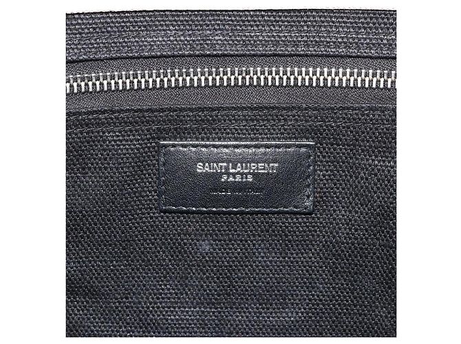 SAINT LAURENT Hand Bag Canvas Beige Silver - vista 18