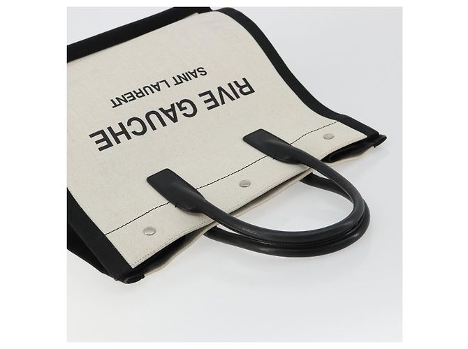 SAINT LAURENT Hand Bag Canvas Beige Silver - vista 6