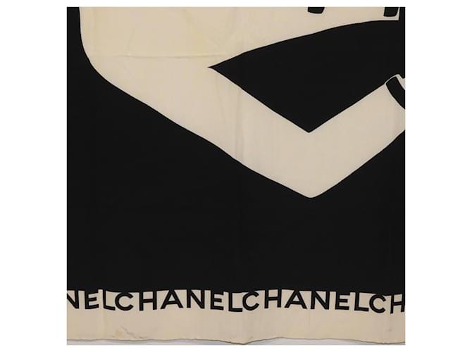 CHANEL Scarf Silk Black CC - vista 9