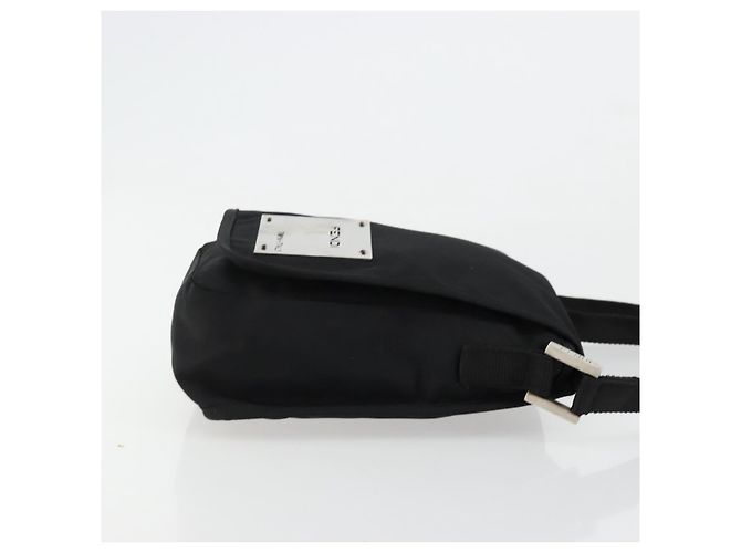 FENDI Shoulder Bag Nylon Black Silver - vista 3