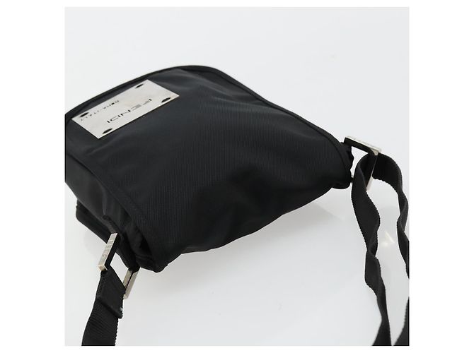 FENDI Shoulder Bag Nylon Black Silver - vista 6