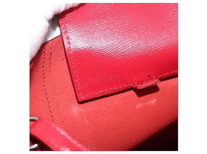 Céline CELINE Vertical Cabas Tote Bag Leather 2way Red Silver - vista 11