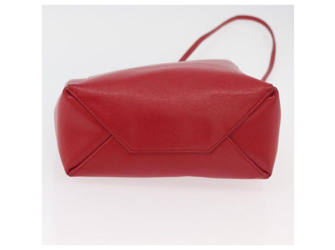 Céline CELINE Vertical Cabas Tote Bag Leather 2way Red Silver - vista 5