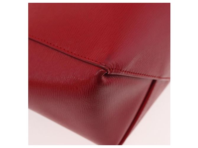 Céline CELINE Vertical Cabas Tote Bag Leather 2way Red Silver - vista 9