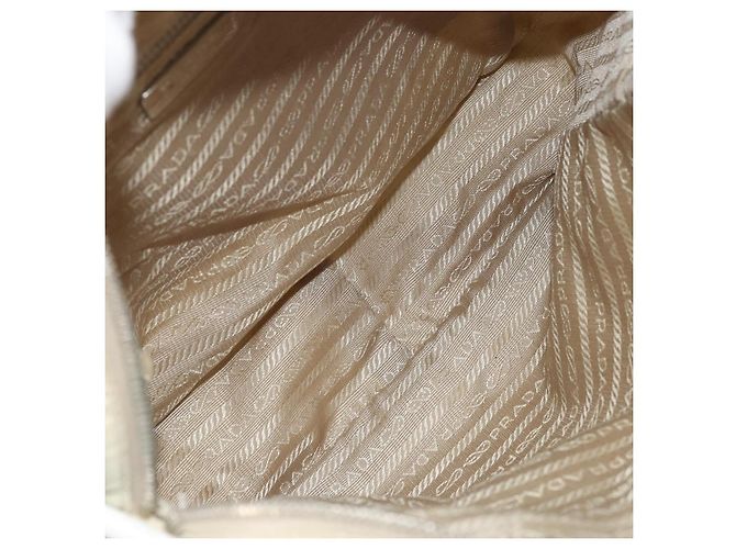 PRADA Schultertasche Nylon Ivory Silver - Ansicht 11