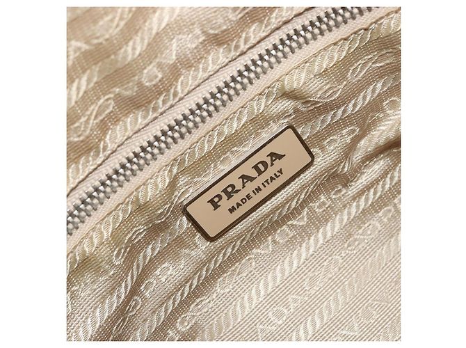 PRADA Schultertasche Nylon Ivory Silver - Ansicht 19